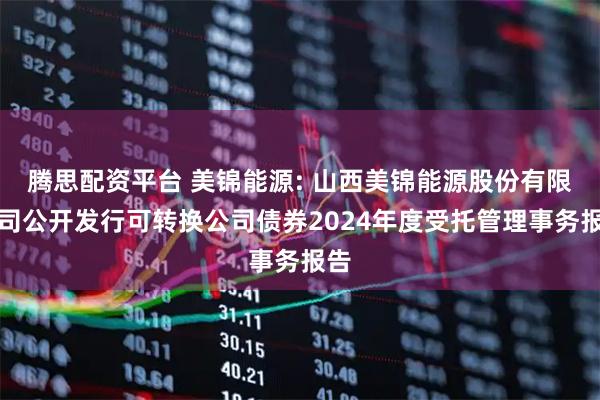騰思配資平臺 美錦能源: 山西美錦能源股份有限公司公開發行可轉換公司債券2024年度受托管理事務報告